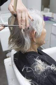 Find best hair salons located near me with walking distance in feet/miles. Stylist Cuts Elderly Woman S Hair Stock Photo 1916449 Stockunlimited