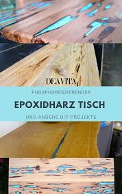In Dieser Anleitung Zeigen Wir Ihnen Wie Sie Einen Phosphoreszierenden Epoxidharz Tisch Fur Ihr Zuhause Oder Garten Selber B Epoxidharz Diy Holztisch Diy Harz