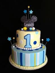 Birthday Cake Ideas For 1 Year Old Boy 1st Birthday Mickey Mouse Cake I Made For A Little Boy Named Leonardo Who Was Turning 1 Year Old Boy Birthday Cake Birthday Cake Kids Baby Boy Birthday Cake