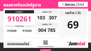 ตรวจหวย1สิงหาคม2564 mthai