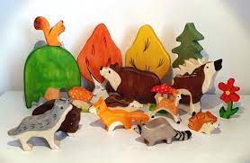 Waldorf Wooden Toys Wooden Animals Woodland Toys Organic Etsy Wooden Animals Organic Toy Pet Toys