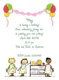 Birthday Invitation Text Message For Friends Pottery Invitations Pottery Party Invitations By Amy Adele Girls Party Invitations Party Invitations Girl Invitations
