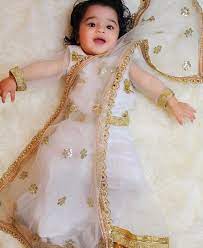 Explore bhldn's wedding gown collection for spring 2021. Custom Baby Outfit For This Little Diva Sahiba Made By Lashkaraa Com 3 Kids Designer Dresses Dresses Kids Girl Baby Girl Party Dresses