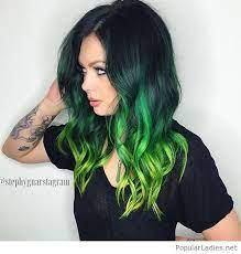 Black To Green Hair Color Idea Hair Dye Tips Hair Styles Green Hair Colors