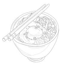 Ceramic pottery ceramic art chopstick rest chopstick holder gadgets chopsticks cool stuff kitchenware biscuit. Ramen Bowl With Egg And Fish Cakes Coloring Page Stock Vector Illustration Of Color Book 112014787