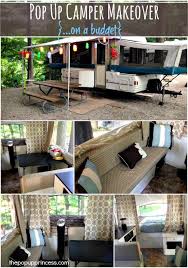 The first thing that steals the spotlight is the rustic table. Cassie P S Pop Up Camper Makeover The Pop Up Princess Pop Up Camper Camper Makeover Pop Up Camper Makeover