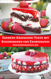 Erdbeer Kasesahne Torte Mit Schokoboden Und Erdbeerguss Wiewowasistgut Com Rezept Kuchen Und Torten Kuchen Und Torten Rezepte Erdbeer Torte