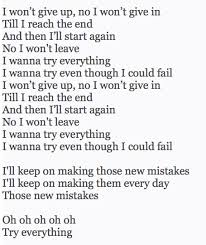 Shakira Try Everything Everything Lyrics Quotes To Live By Inspirational Quotes