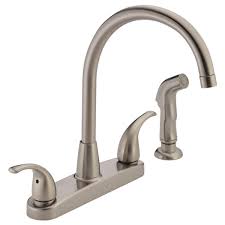 This offers plenty of space for your kitchen faucet to maneuver, even when the sink is full. P299578lf Ss Two Handle Kitchen Faucet