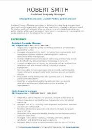 Property Manager Resume Samples Qwikresume