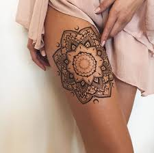 If you want a henna tattoo as complex as the one you see pictured here, please call the studio for an appointment. Leg Henna Tattoo Design Cute Mehndi Design