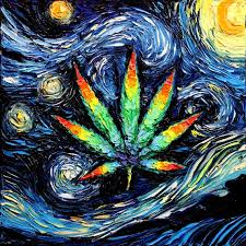 Our collection of trippy images are sure to intrigue you. Marijuana Leaf Art Psychedelic Pot Leaf Starry Night Print Etsy