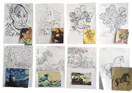 Starry night coloring page free printable. Famous Painting Colouring Pages Be A Fun Mum