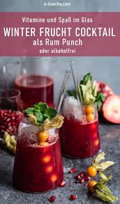 Winter Frucht Cocktail Mit Und Ohne Rum Frischer Saft Aus Dem Bluicer Fruchte Frisch Gepresste Safte Alkoholfrei