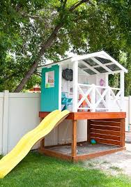 Sandkasten selber bauen pdf anleitung für kindersandkasten. Kinderspielhaus Holz Auf Stelzen Mit Sandkasten Eigenbau House Garden Stelzenhaus Hinterhofideen Spielhaus Garten