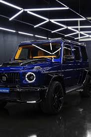 Stunning Blue Mercedes Brabus G700 Under The Lights Modifiedx Mercedes Brabus Dream Cars Mercedes
