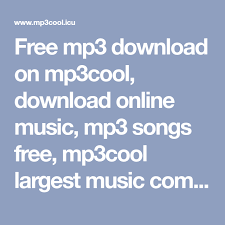 Mp3 juice site mp3 juice is one of the most popular mp3 music download sites. Free Mp3 Download On Mp3cool Download Online Music Mp3 Songs Free Mp3cool Largest Music Community Download Top Songs Fresh Musi Mp3 Song Songs Audio Songs