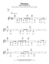 Oceans Where Feet May Fail Ukulele Print Sheet Music Now
