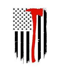 Firemans Axe Thin Red Line American Flag Vinyl Car Decal Support Firefighters Free Personalizing In 2021 Fire Fighter Tattoos Dragon Tattoo Back Piece Tree Line Tattoo