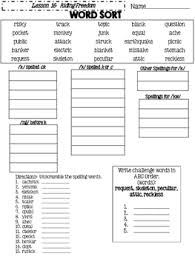 These grade 4 spelling words aim to do just that with a variety of weekly themes. Journeys Grade 4 Lesson 16 Spelling Sort By Just So Elementary Tpt