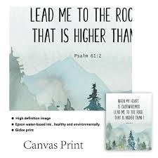 Bible Verse Psalm 61 2 Christian Wall Art Canvas Painting When My Heart Is Overwhelmed Quotes Poster Prints Picture Home Decor Painting Calligraphy Aliexpress