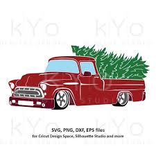 Christmas Truck Svg Merry Christmas Svg Red Old Truck Vintage Chevy