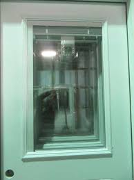 With many colors to choose from its easy to match to your home or office décor with these 1/2 inch mini blinds. Exterior Door With 22 X 36 Glass Mini Blinds Rh Lambrecht Auction Inc