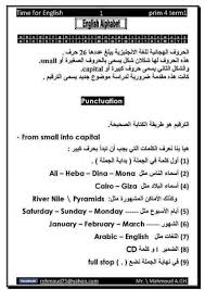 شرح ومراجعة وتلخيص قواعد اللغة الانجليزية للصف الرابع الترم الاول