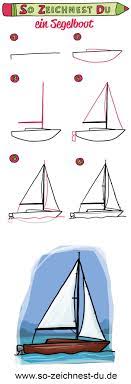 Ein segelboot ist ein sportboot, das in erster linie durch windkraft betrieben wird. So Zeichnest Du Ein Segelboot Segelboot Malerei Segelboot Segelboot Zeichnung