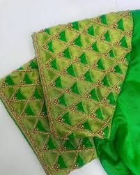 Tissue Embossed Over Silk With Cutwork To Give A 3d Look Handembroidered Bridal Cu Cutwork Blouse Designs Blouse Work Designs Embroidery Blouse Designs