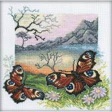 Sewing boxes cross stitch patterns from mani di donna on sale! Buy Rto Counted Cross Stitch Kit Emperor Moth M125 30x30 Cm Diy 23 89