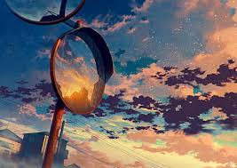 Check out this fantastic collection of anime sunset wallpapers, with 45 anime sunset background images for your desktop, phone or tablet. Hd Wallpaper Anime Sky Mirror Clouds Scenic Cloud Sky Sunset Scenics Nature Wallpaper Flare