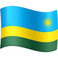 In the upper right corner of the flag, untraditionally positioned yellow sun is placed. Ruanda Emoji Welt Flaggen De