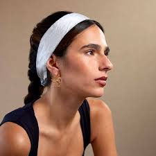 Sterling Silver Satin-lined Silk Tie Headband