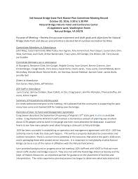 3rd Natural Bridge State Park Master Plan Committee Meeting Record October  20, 2016; 3:30 to 5:30 PM Natural Bridge Historic Hot