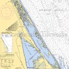 florida mosquito lagoon nautical chart decor