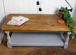 Stylish is the best word to describe this coffee table. Large Solid Pine Coffee Table Soft Grey With Dark Waxed Top Pine Coffee Table Coffee Table Coffee Table Upcycle