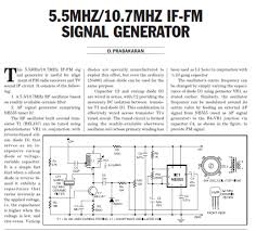 Hobby Electronics Circuits 5 5mhz 10 7mhz If Fm Signal Generator Generation Electronics Circuit Ham Radio