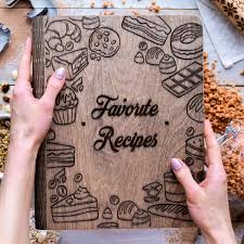 Engraved personalized recipe book family recipes small. Amazon Com Wooden Blank Recipe Book Binder Personalized Recipe Notebook Family Cookbook Journal Custom Sketchbook To Write In Organizer By Enjoy The Wood Handmade
