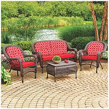 Wilson Fisher Nantucket 4 Piece Seating Set With Cushions At Big Lots Metal Patio Furniture Outdoor Furniture Sets Furniture