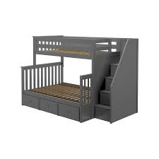 Bunk beds are functional and elegant. Twin Full Staircase Bunk With Under Bed Drawers Grey Jackpot