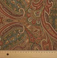 Maybe you would like to learn more about one of these? Robuster Velour Paisley Muster Rottone Oliv Dunkel Mahler Stoffe