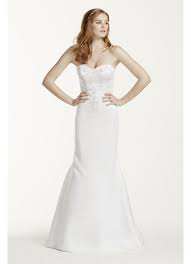 We ordered our bm dresses on may 9th 2014 and are still being told they will not arrive until aug 1st (wedding is august 8th). Lace Appliqued Satin Sweetheart Wedding Dress David S Bridal