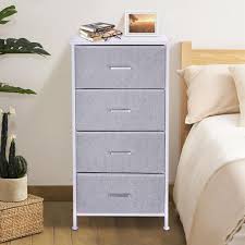 Chests of drawers look like a narrow, tall dresser and provide maximum storage while conserving floor space. Dresser For Bedroom Kingso 4 Dressers Chests Of Drawers Long Dresser Organizer For Children Tall Skinny Dresser For Kids Light Grey Walmart Com Walmart Com