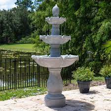 Garden fountains for sale large outdoor fountains small fountains water wall fountain patio fountain fountain design concrete fountains stone fountains. Oleander 62 Outdoor 3 Tier Floor Fountain 30 X 62 On Sale Overstock 20740826