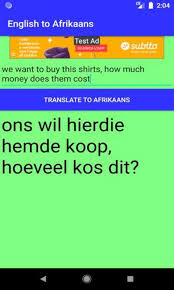 Amazon Com English To Afrikaans Language Translator Appstore For Android