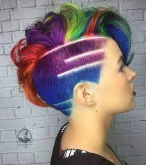 Side Shaved By Sam Daly Hair Styles Rainbow Hair Color Short Hair Styles