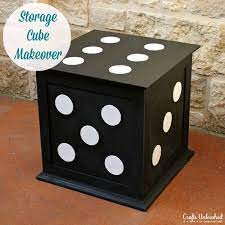 Storage cubes make perfect diy entertainment centers. Diy Storage Cube Dice Makeover Diy End Tables Diy Cube Storage Game Room Decor