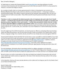 Healthbridge ist arbeitgeber und mitarbeiter gleichermaßen verpflichtet. Some Uf Uf Health Employees Subject To Federal Covid 19 Vaccine Mandate