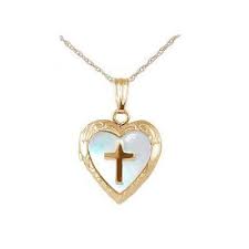 Child Jewelry 14k Gold Mother Of Pearl Cross Heart Locket Necklace 15 Inch Details Can Be Found By Click Heart Locket Necklace Heart Locket Kids Jewelry